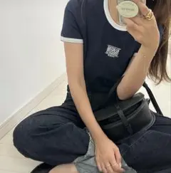 MARITHE FRANCOIS GIRBAUD ネイビー Tシャツ S