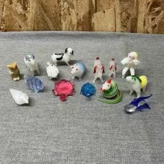 ガラス動物フィギュア 15個セット