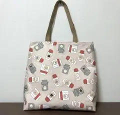 大きめ　トートバッグ　猫　ミルク　ハンドメイド
