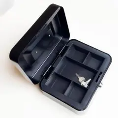 キャッシュボックス ミニ金庫（黒・鍵付き）