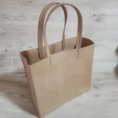 床革　紙袋風トートバッグ(Sサイズ)