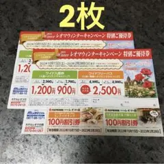 レオマワールド 割引券2枚