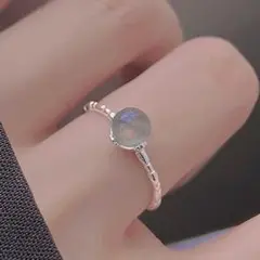 刻印ありスターリングシルバー ムーンストーンリング silver925
