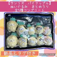 【サンリオ　パイナップル】ぬいぐるみ　まとめうり　全５種　コンプリート　１０個