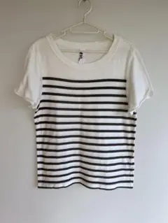 MHL マーガレットハウエル Tシャツ ボーダー 半袖 ホワイト M