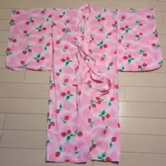 いちご柄　浴衣　ピンク　 サイズ120