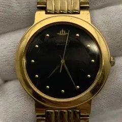 SEIKO セイコー クォーツ時計 ブラックゴールド