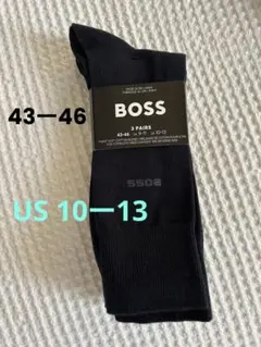 BOSS 黒ソックス 3足セット 43-46
