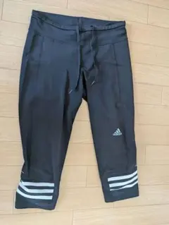 adidas response クロップドパンツ 黒