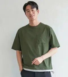 ikka/ドライメッシュドロストTシャツ/size XL