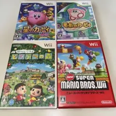 Wii 星のカービィ どうぶつの森 スーパーマリオ 4本セット