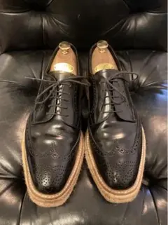 美品 PRADA プラダ エスパドリーユ ウイングチップ サイズ7