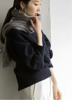 【新品未使用】NOBLE ORIGINALカシミヤストール グレー