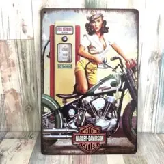 ブリキ看板☆ ハーレーダビッドソン HARLEY DAVIDSON 364