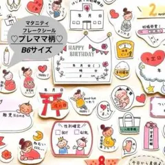 ⭐️匿名発送　A5◎母子手帳マタニティフレークシール【プレママ柄】