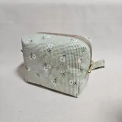 ボックスポーチ　化粧ポーチ 小物入れ　ポーチ ハンドメイド No.663