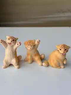 最強御猫様 茶トラ 全3種　ミニチュアフィギュア郷土玩具 佐山泰弘 造形作家