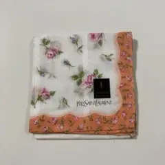 新品未使用　Yves Saint Laurent フラワープリント ハンカチ