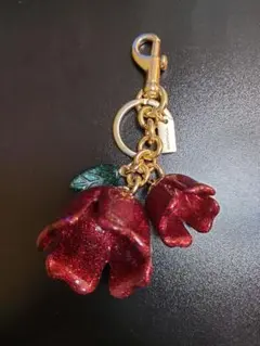 COACH 花のチャーム キーホルダー
