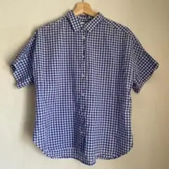 UNIQLO ソフトコットン 薄手シャツ ギンガムチェック M 綿100%