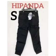 新品❤️ HIPANDA 【S】ハイパンダ メンズ サイドシャーリングパンツ　黒