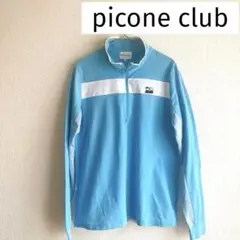 picone club メッシュ ハーフジップ ゴルフ 水色 ブルー
