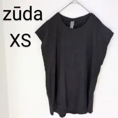送料込❤zūda【XS】 ブラック ノースリーブ Tシャツ 夏服