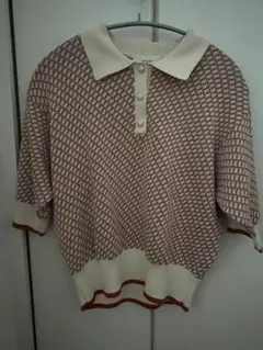 BEAMS HEART ジャカードニット ポロシャツ