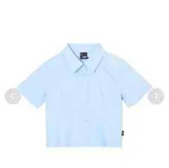 fcmm ステッチシャツ　シャツ　ブルー　水色