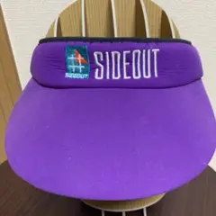 90's SIDEOUT サンバイザー　パープル　テニス　サーフィン　アメカジ