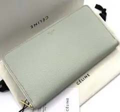 ⭐️ 極美品 セリーヌ ラージ ジップド ウォレット 長財布 ライトグリーン