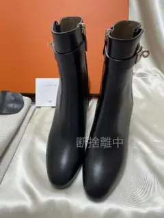 HERMESエルメス ショートブーツ サンジェルマン 金具ゴールド