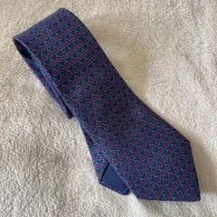 HERMES シルクネクタイ ネイビー 7156 F4