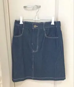 【美品】Cham. 細見え膝丈デニムスカート