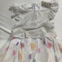 ノースリーブワンピース バルーンプリント