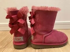 アグ UGG バック リボン ムートン ブーツ キッズ 15cm