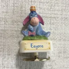【レトロ】くまのプーさん　イーヨー　陶器オルゴール　三協