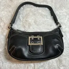 【美品】23区　ワンショルダーバッグ　三日月型ホーボーバッグ Y2K 黒