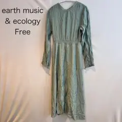 M783 アースミュージックアンドエコロジー シャツワンピース ミントグリーン