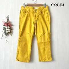 C.O.L.Z.A コルザ デニム ジーンズ 七分丈 コットン イエロー (S)