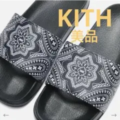 美品　Kith Bandana Paisley Beach Slides