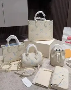 Louis Vuitton バッグセット ホワイト/ライトブルー