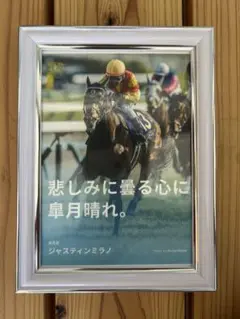ジャスティンミラノ JRA 競馬 写真 額縁セット　ポスター