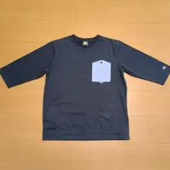 LOGOS 七分袖カットソー　ネイビー　フラップポケット(ブルー) Mサイズ
