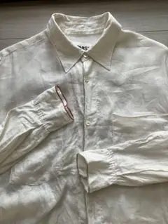 HERHIS ホワイト リネン 長袖シャツ