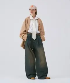 最終価格　soerte ワイドデニムパンツ