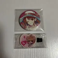 カラフルピーチ　からぴち　東京ドームシティ　缶バッジ　ヘアクリップ　のあ