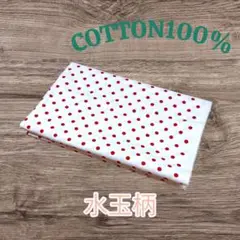 水玉コットン生地　ブロード　綿