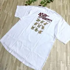 クリフメイヤー★うさぎデザイン　ホワイト オーバーサイズ 半袖Tシャツ　大きめ