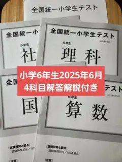 全国統一小学生テスト 6年生　2025年６月